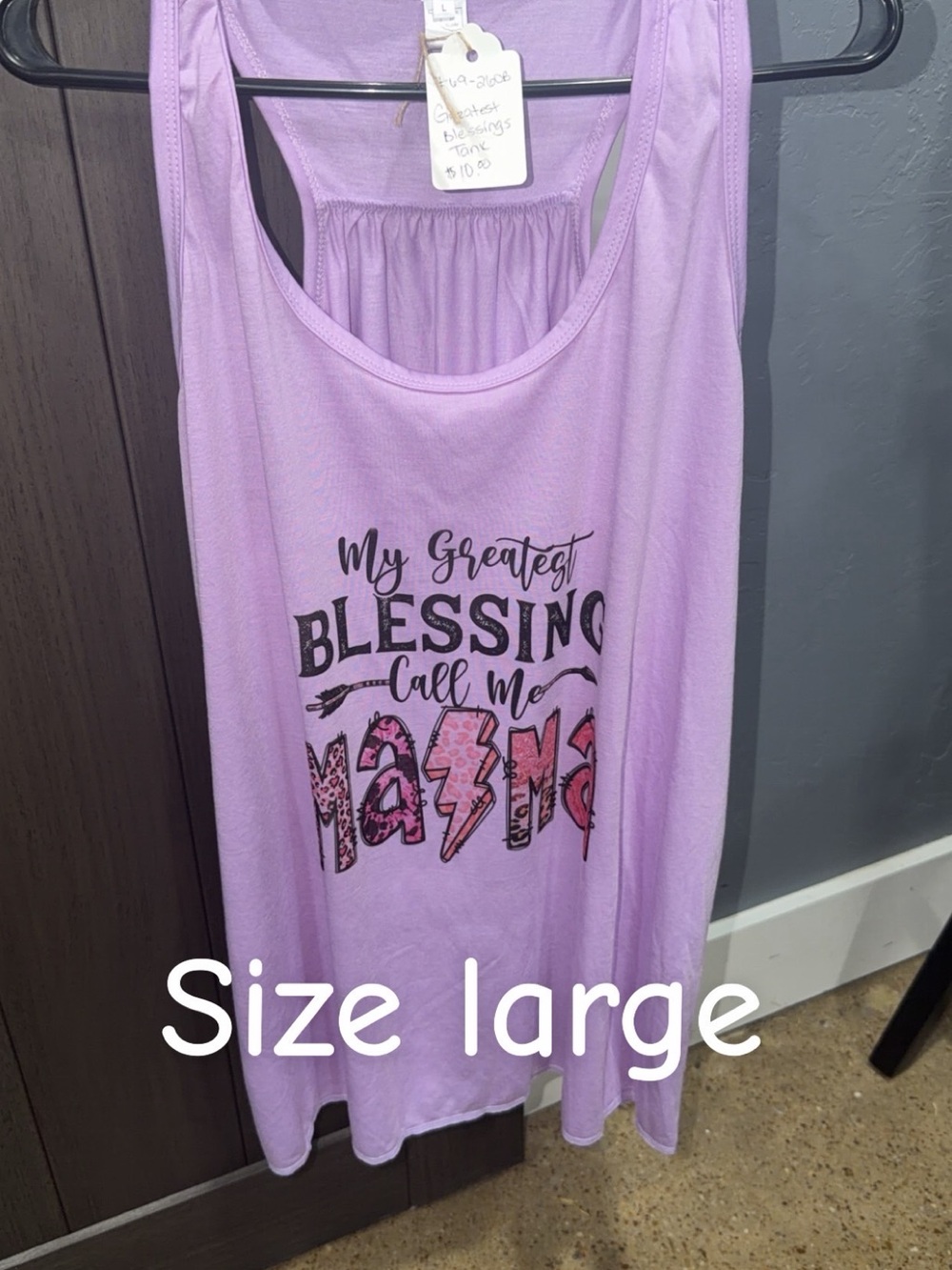 Lavender 'My Greatest Blessing Call Me Mama' Graphic Tank Top